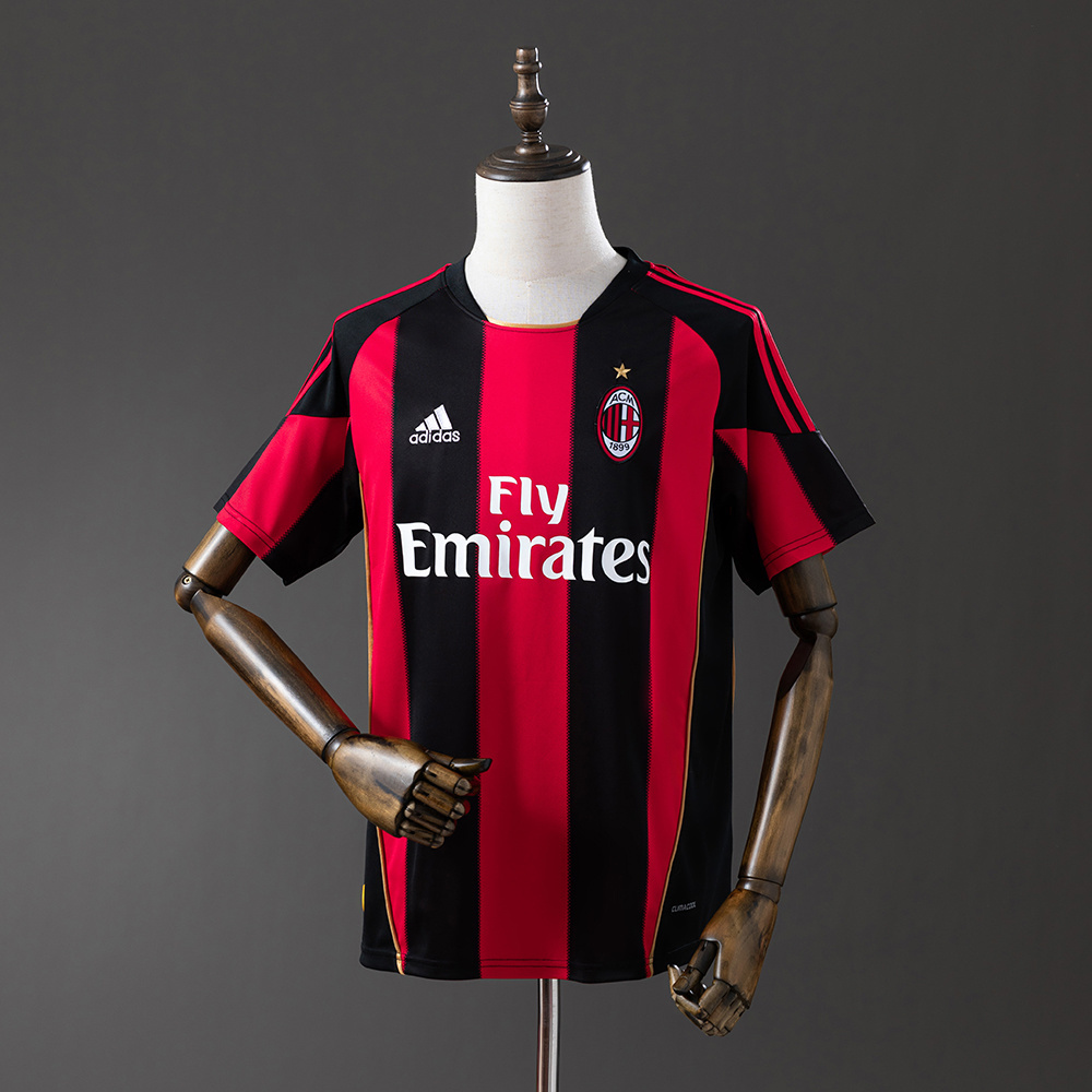 AC Milan 2011/12 Home Retro Jersey – Vintage Replica Football Soccer Shirt – S–XXL