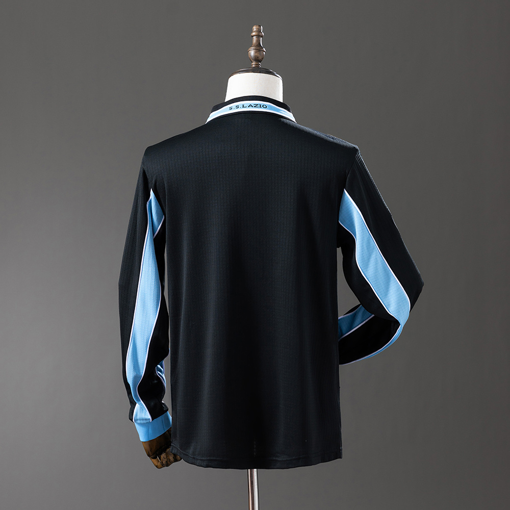 Lazio 1998/99 Away Long Sleeve Retro Jersey – Vintage Replica Football Soccer Shirt – S–XXL