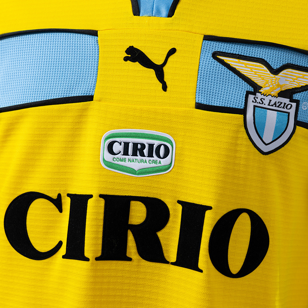 Lazio 1998/99 Yellow Retro Jersey – Vintage Replica Football Soccer Shirt – S–XXL