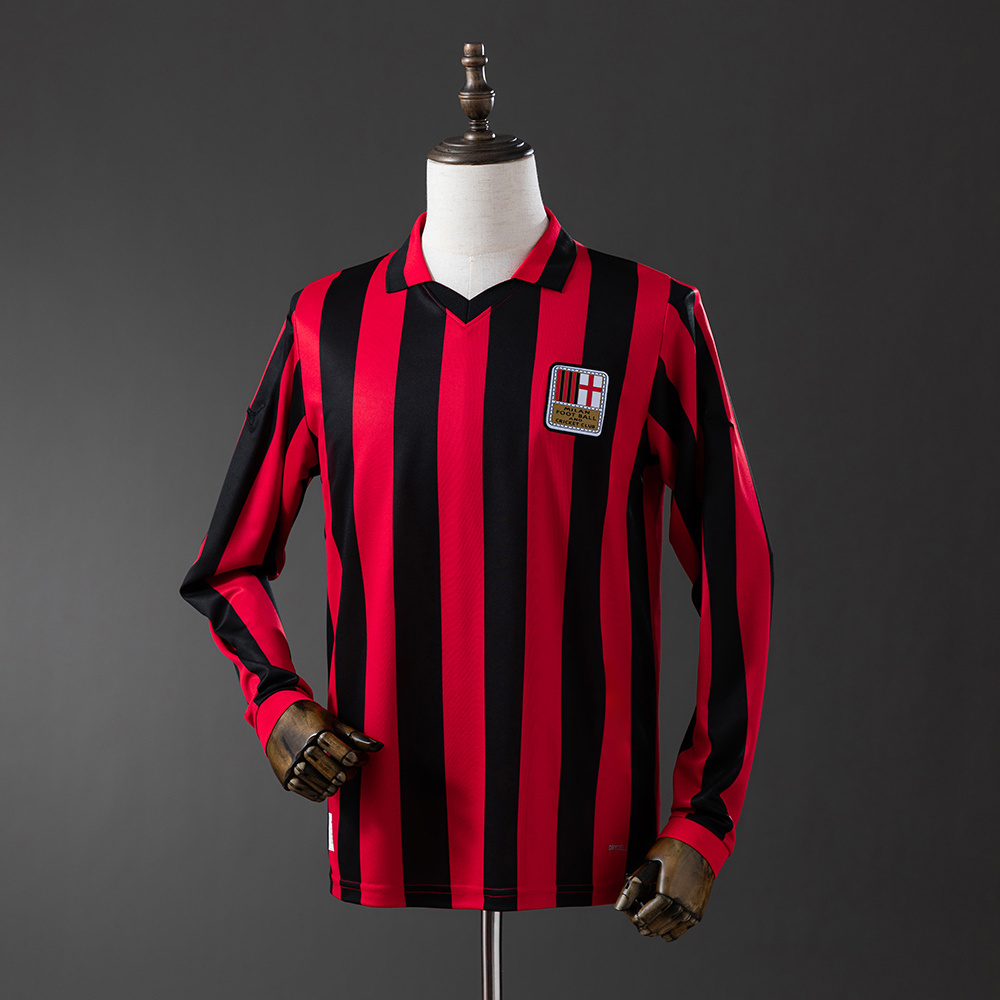 AC Milan 125th Anniversary Long Sleeve Commemorative Edition Jersey – Replica Football Soccer Shirt – S–4XL