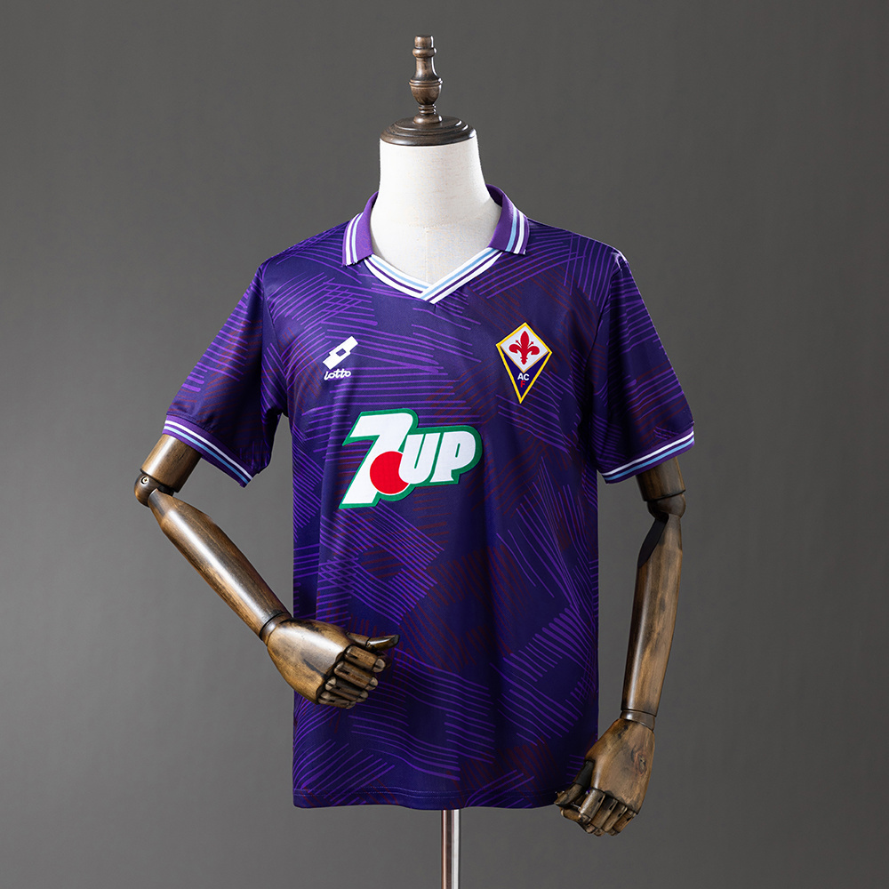 Fiorentina 1992/93 Home Retro Jersey – Vintage Replica Football Soccer Shirt – S–XXL