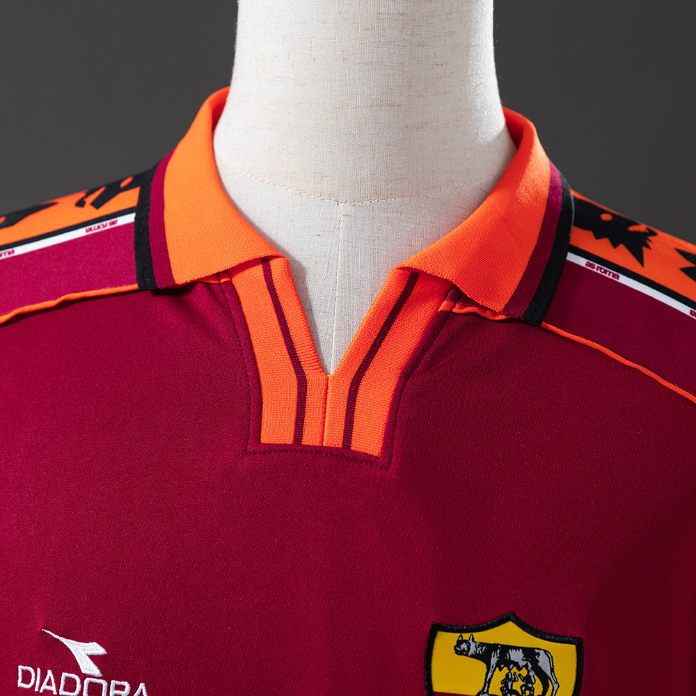 Roma 1998/99 Home Retro Jersey – Vintage Replica Football Soccer Shirt – S–XXL
