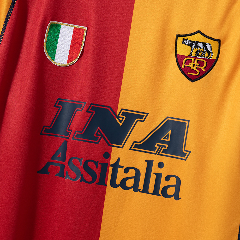 Roma 2001/02 UEFA Champions League Home Retro Jersey – Vintage Replica Football Soccer Shirt – S–2XL