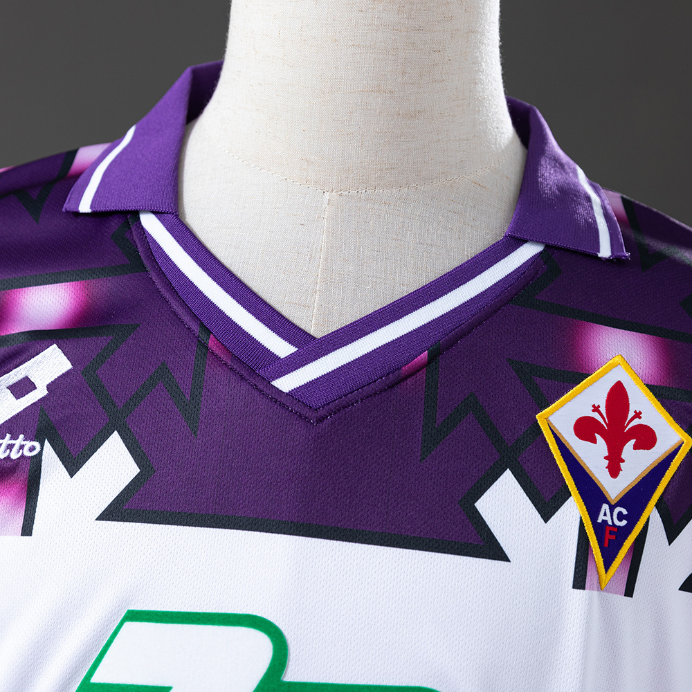 Fiorentina 1992/93 Away Long Sleeve Retro Jersey – Vintage Replica Football Soccer Shirt – S–XXL