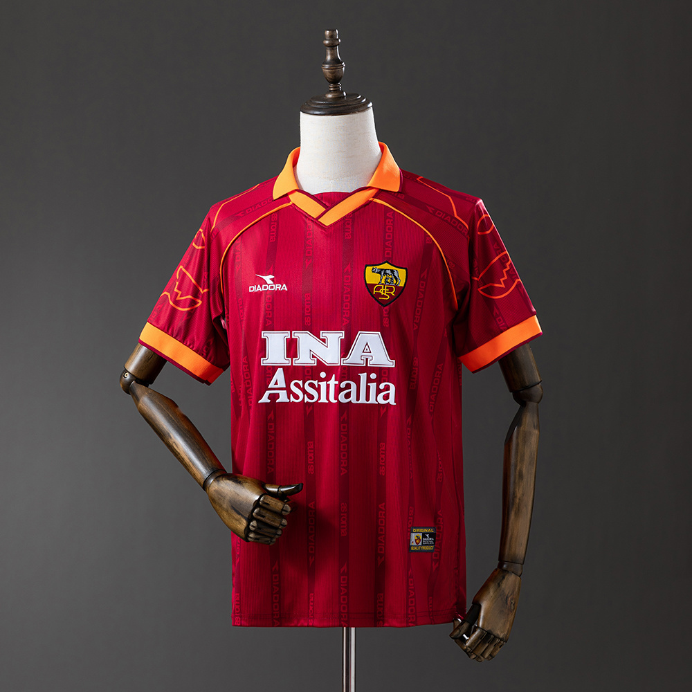 Roma 1999/00 Home Retro Jersey – Vintage Replica Football Soccer Shirt – S–XXL