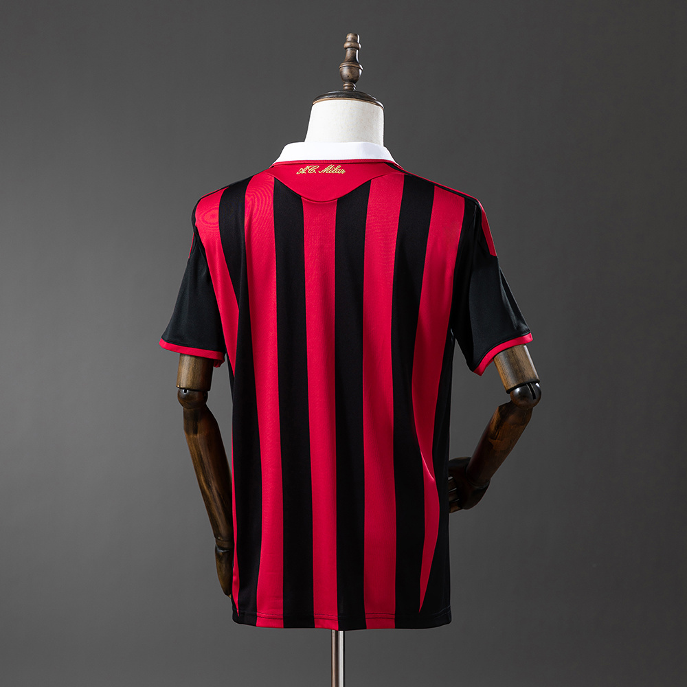 AC Milan 2009/10 Home Retro Jersey – Vintage Replica Football Soccer Shirt – S–XXL