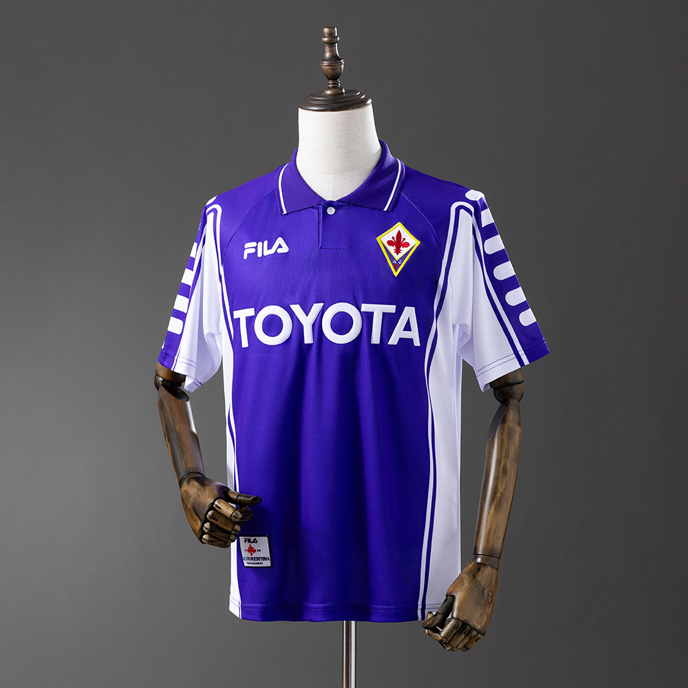 Fiorentina 1999/00 Home Retro Jersey – Vintage Replica Football Soccer Shirt – S–XXL