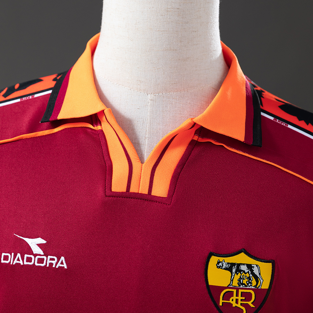 Roma 1998/99 Home Long Sleeve Retro Jersey – Vintage Replica Football Soccer Shirt – S–XXL