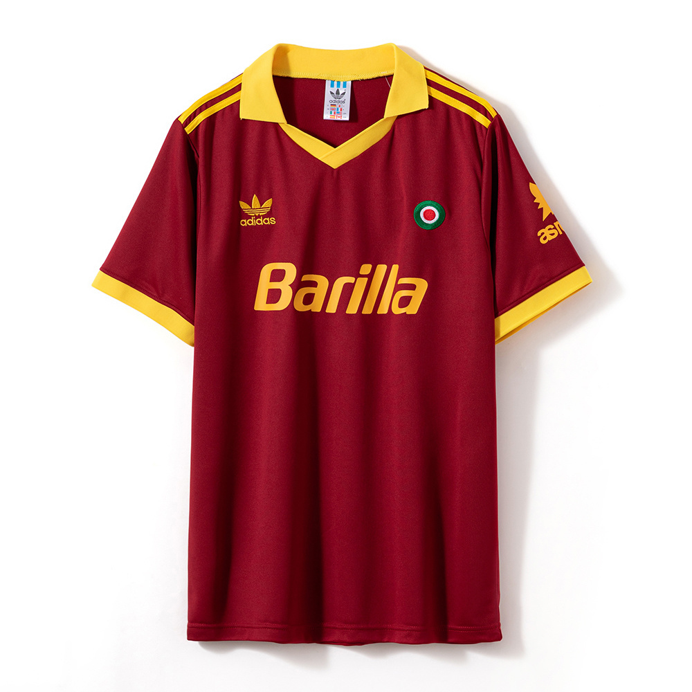 Roma 1991/92 Home Retro Jersey – Vintage Replica Football Soccer Shirt – S–2XL