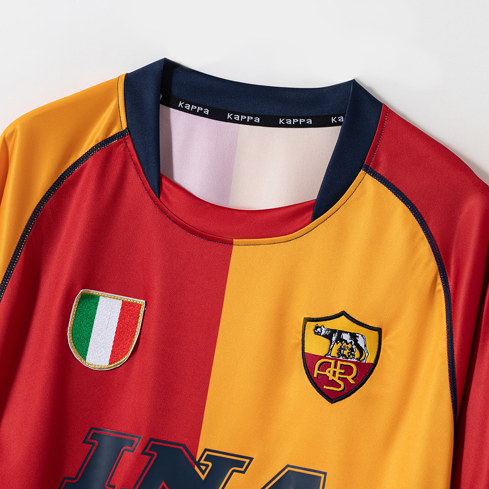 Roma 2001/02 UEFA Champions League Home Retro Jersey – Vintage Replica Football Soccer Shirt – S–2XL