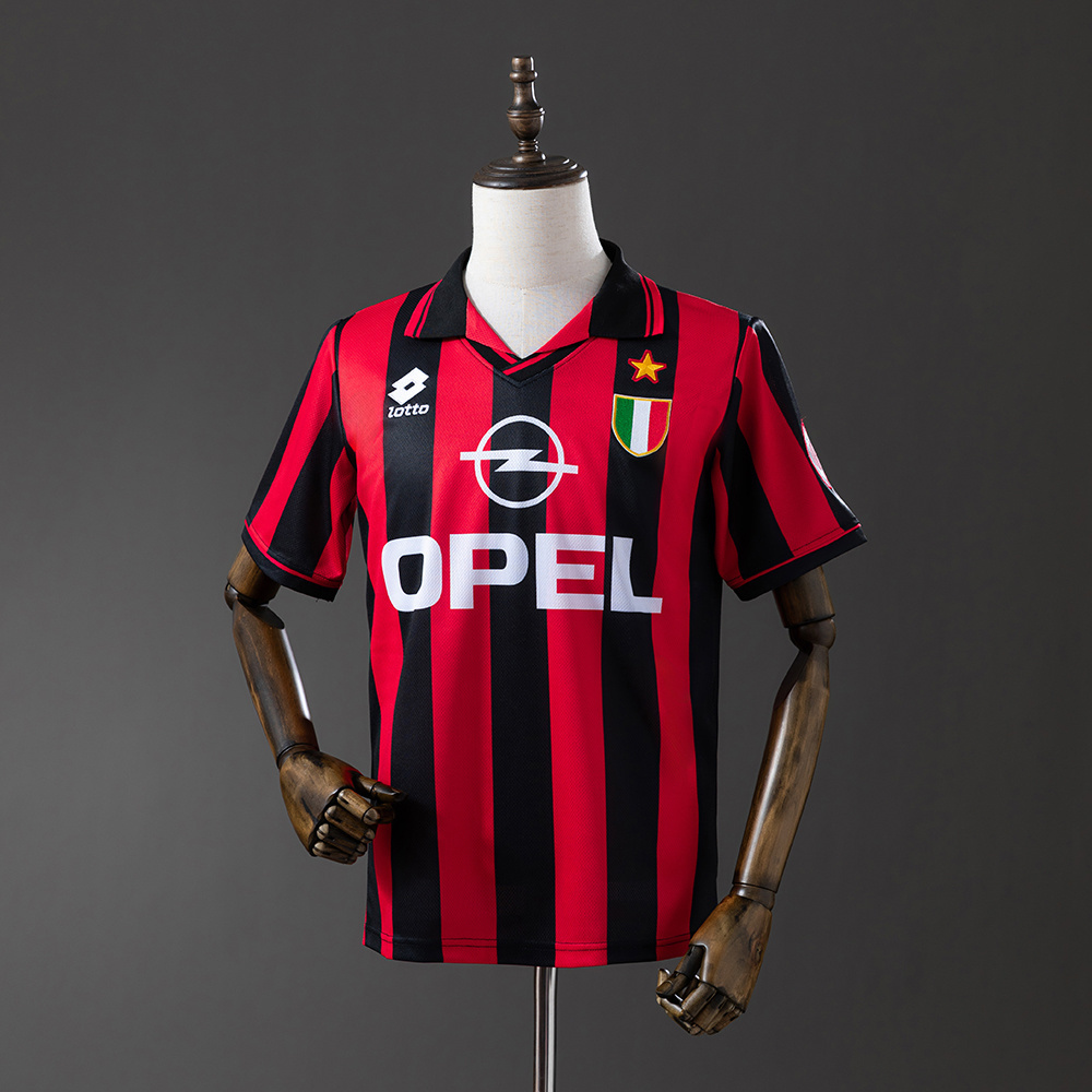 AC Milan 1996/97 Home Retro Jersey – Vintage Replica Football Soccer Shirt – S–XXL