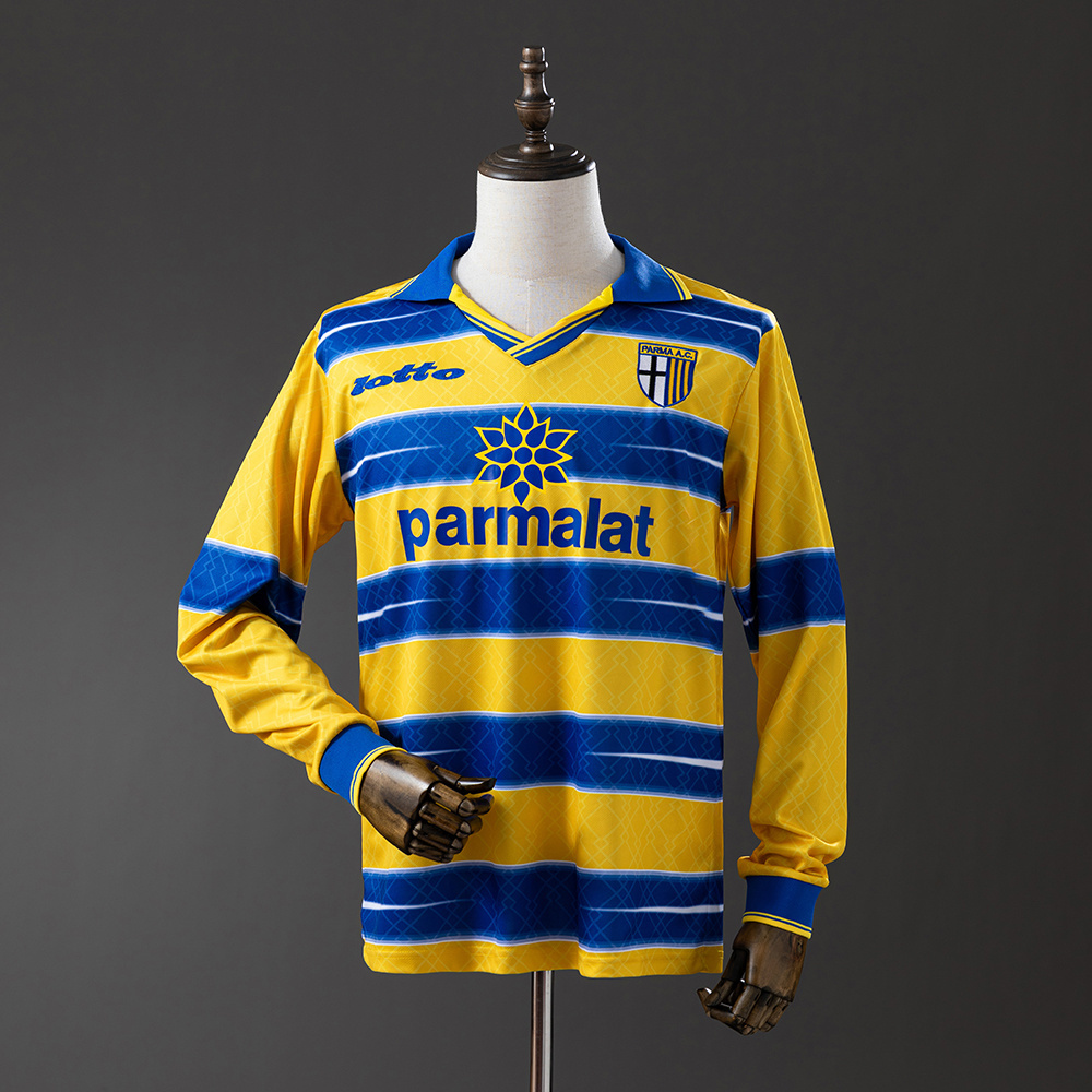 Parma Calcio 1998/99 Home Long Sleeve Retro Jersey – Vintage Replica Football Soccer Shirt – S–XXL
