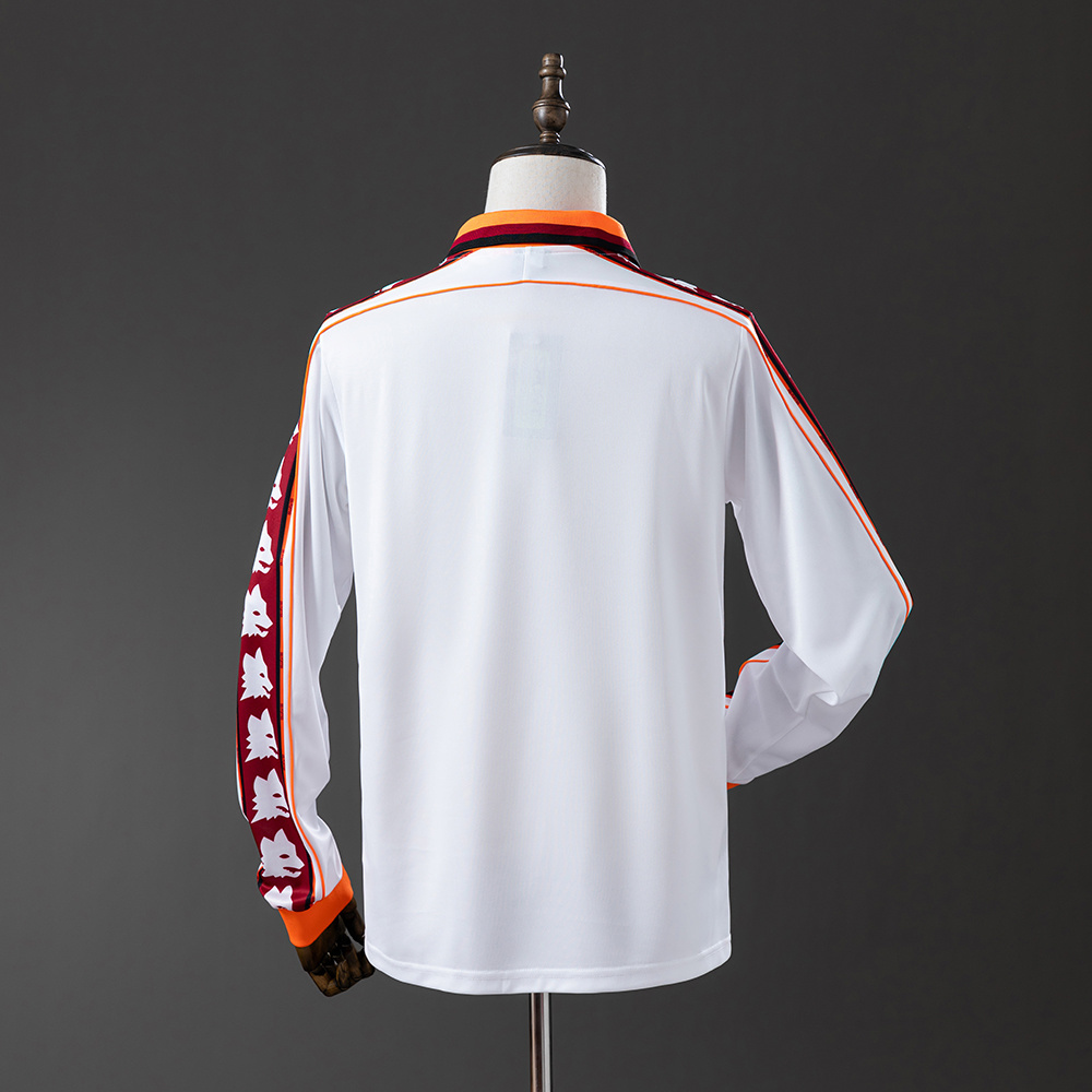 Roma 1998/99 Away Long Sleeve Retro Jersey – Vintage Replica Football Soccer Shirt – S–XXL