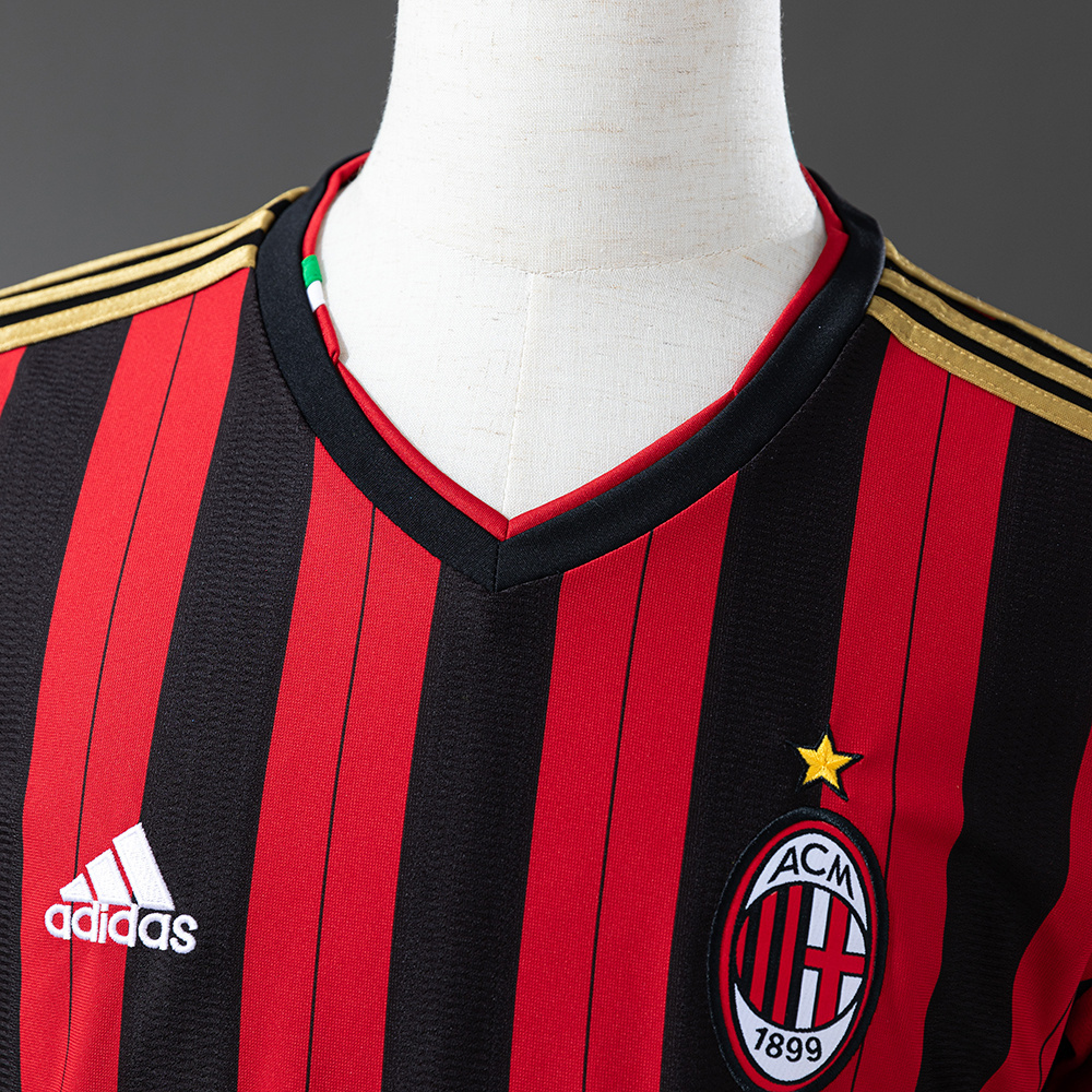 AC Milan 2013/14 Home Retro Jersey – Vintage Replica Football Soccer Shirt – S–XXL