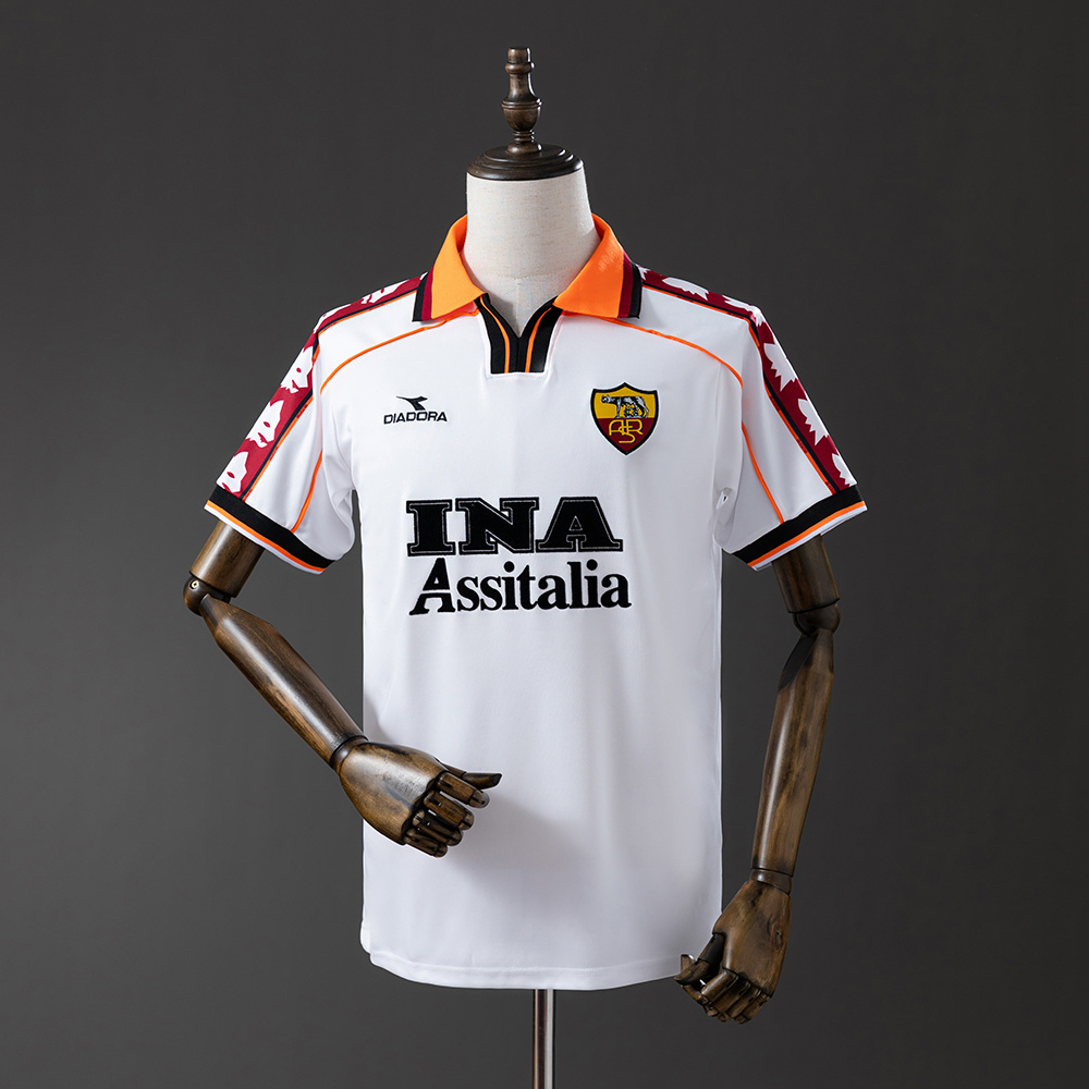 Roma 1998/99 Away Retro Jersey – Vintage Replica Football Soccer Shirt – S–XXL