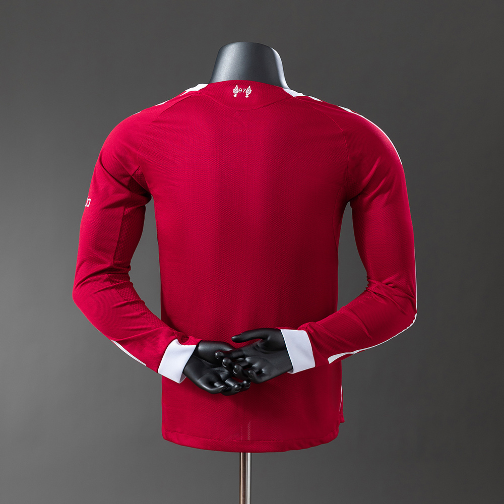 Liverpool 25/26 Player Version Home Long Sleeve Jersey – Replica Football Soccer Shirt – S–3XL