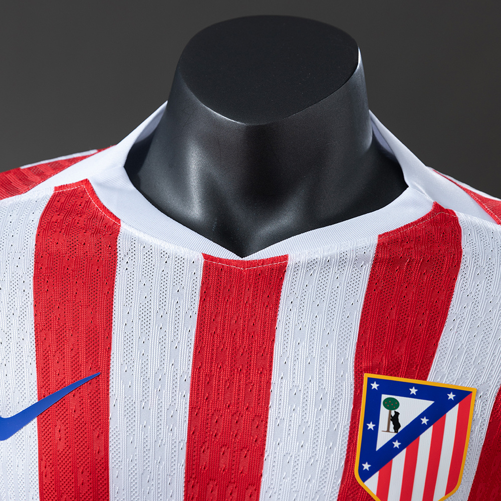 Atletico Madrid 25/26 Home Player Version Long Sleeve Jersey – Replica Football Soccer Shirt – Size S–2XL