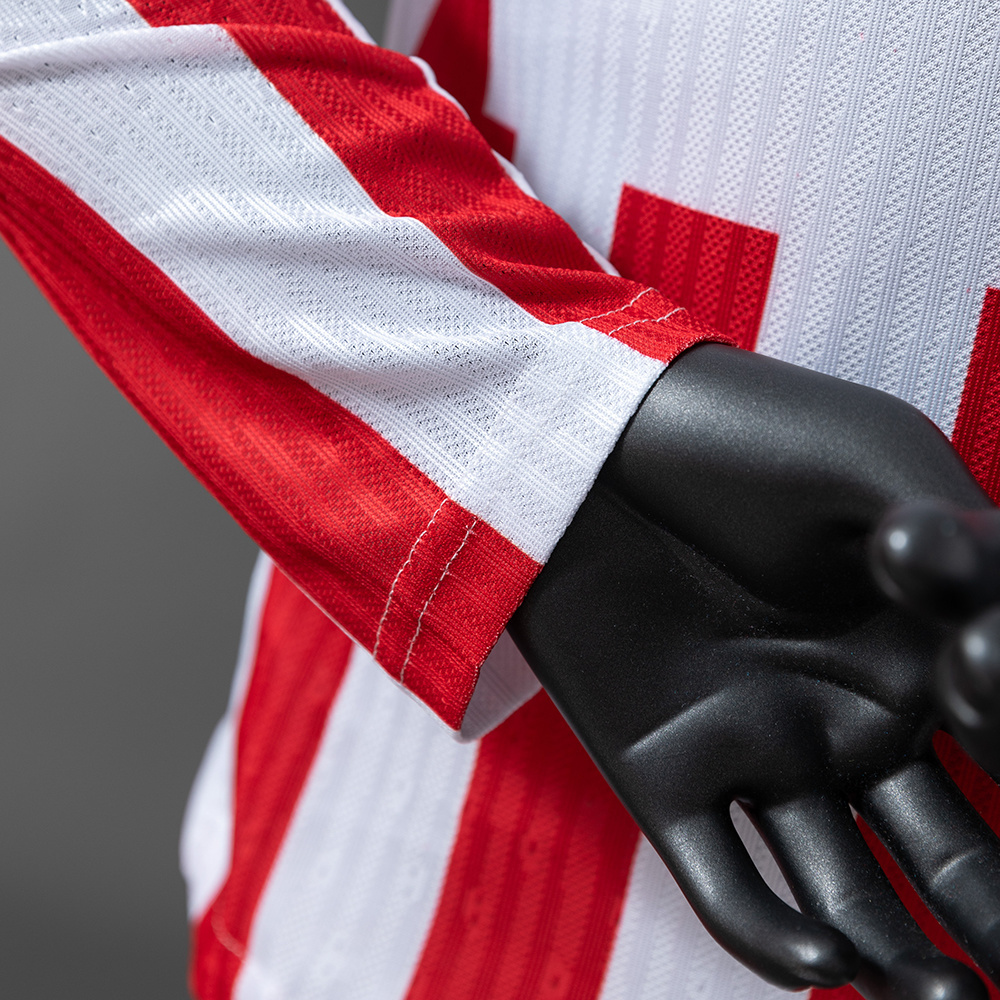 Atletico Madrid 25/26 Home Player Version Long Sleeve Jersey – Replica Football Soccer Shirt – Size S–2XL