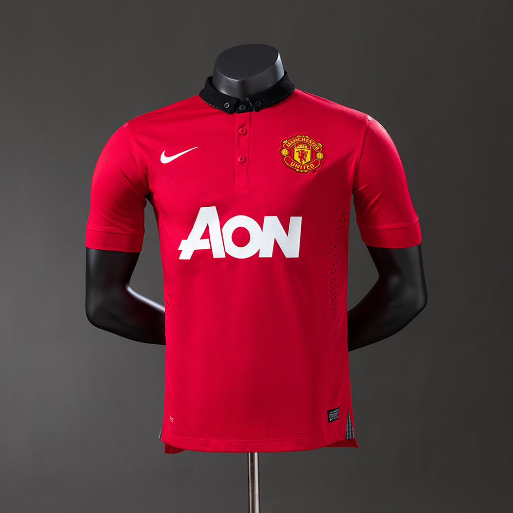 Manchester United 2013/14 Player Version Retro Home Jersey – Vintage Replica Football Soccer Shirt – S–3XL