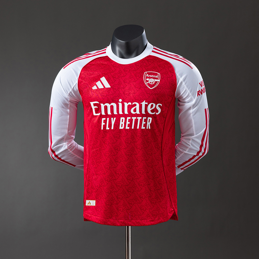 Arsenal 25/26 Home Long Sleeve Player Version Jersey – Replica Football Soccer Shirt – S–3XL