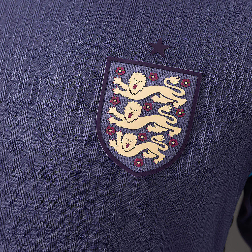 England 2024 Away Long Sleeve Player Version Jersey – Replica Football Soccer Shirt – S–3XL