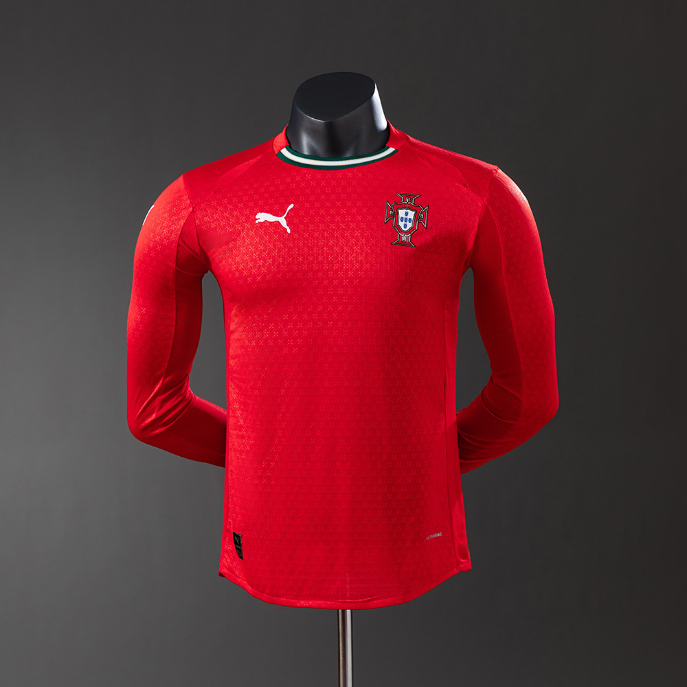 Portugal 2025 Home Long Sleeve Player Version Jersey – Replica Football Soccer Shirt – S–3XL