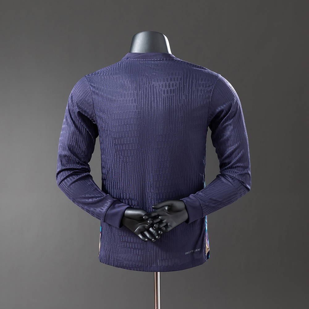 England 2024 Away Long Sleeve Player Version Jersey – Replica Football Soccer Shirt – S–3XL