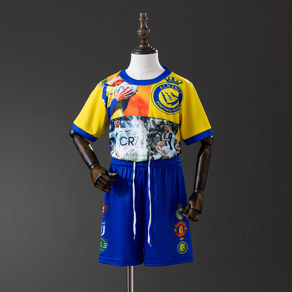 Ronaldo 25/26 Commemorative Edition Kids Kit Jersey – Replica Football Soccer Shirt – Size 16–28