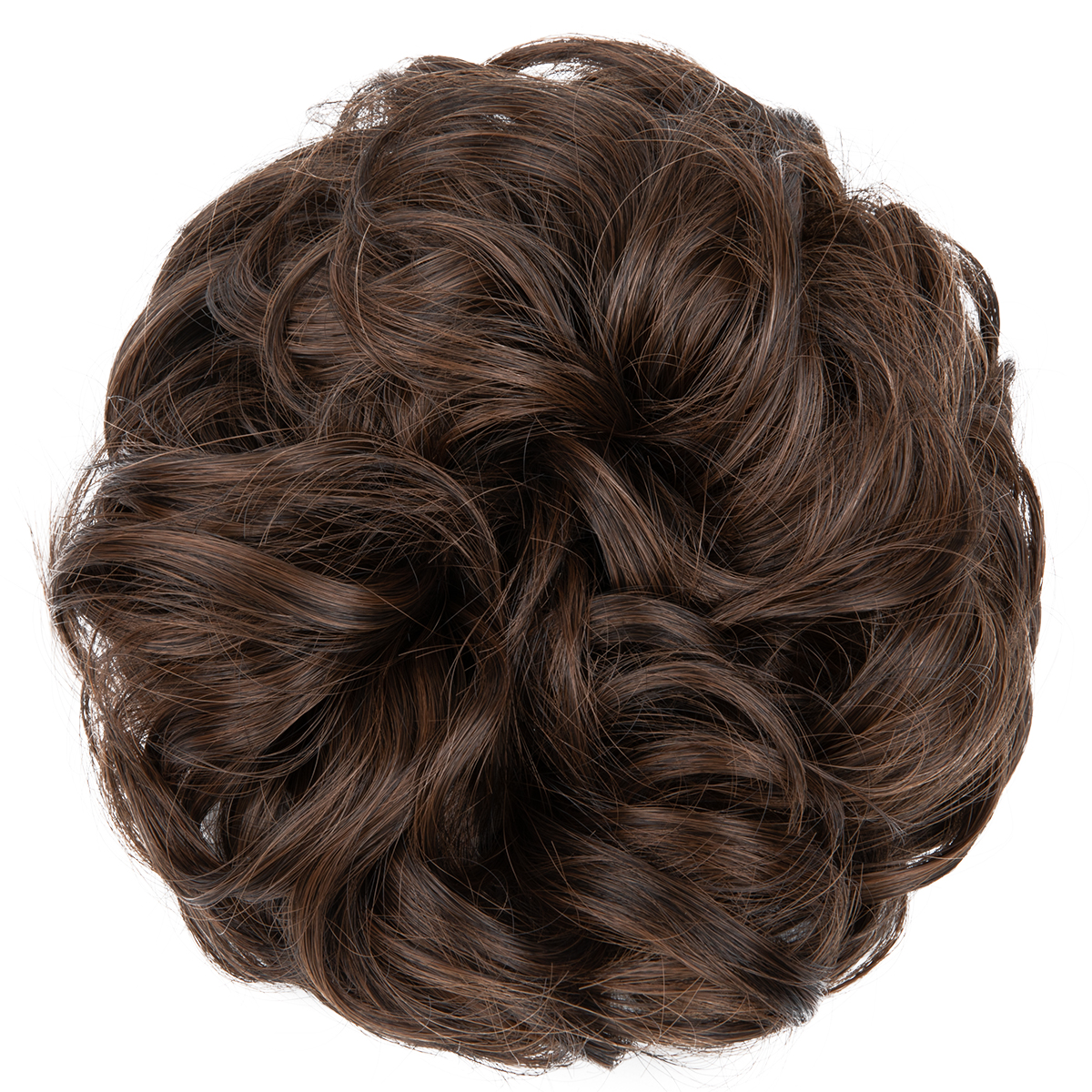 Wig, female headband, elastic, fluffy, natural, curly hair bun hairstyle