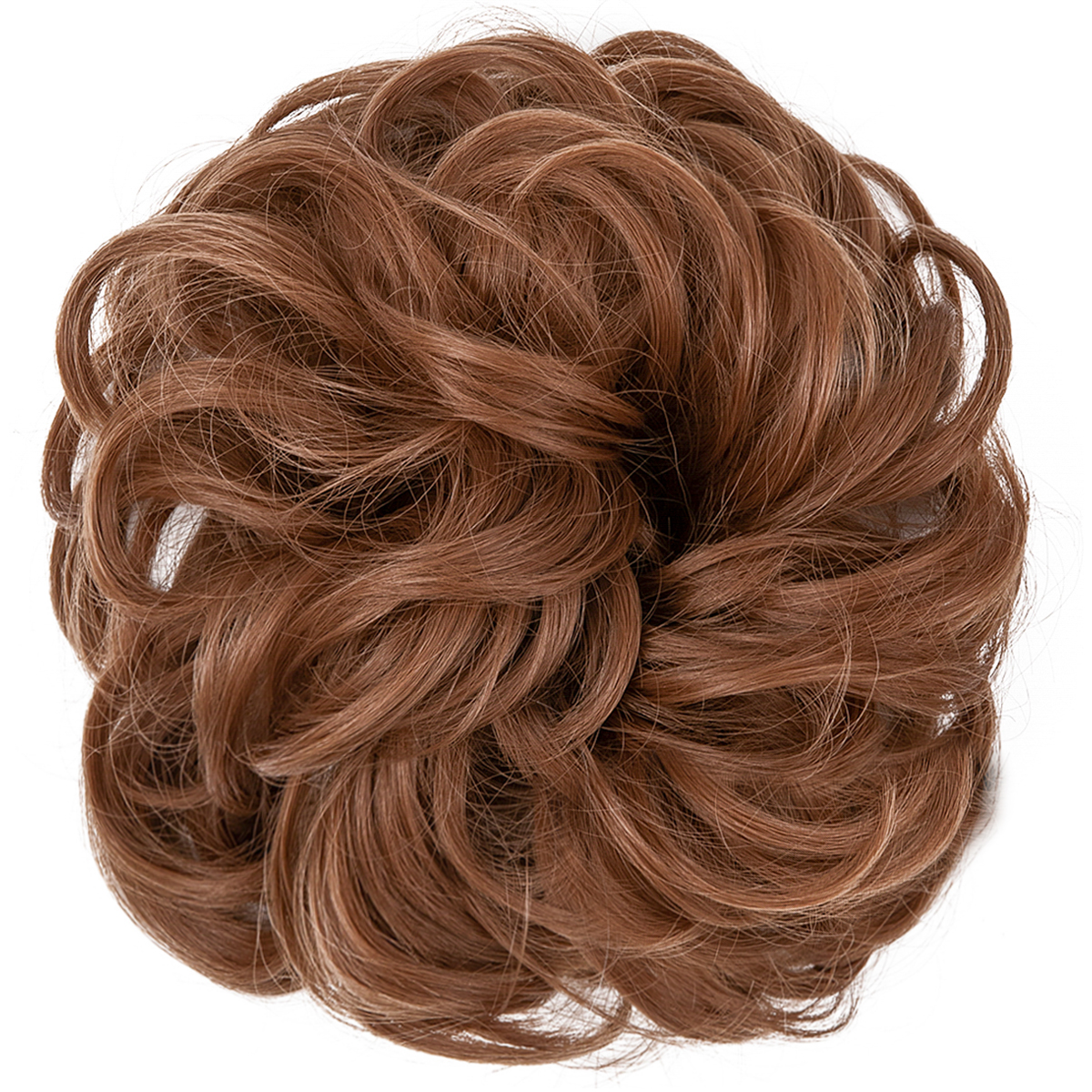 Wig, female headband, elastic, fluffy, natural, curly hair bun hairstyle