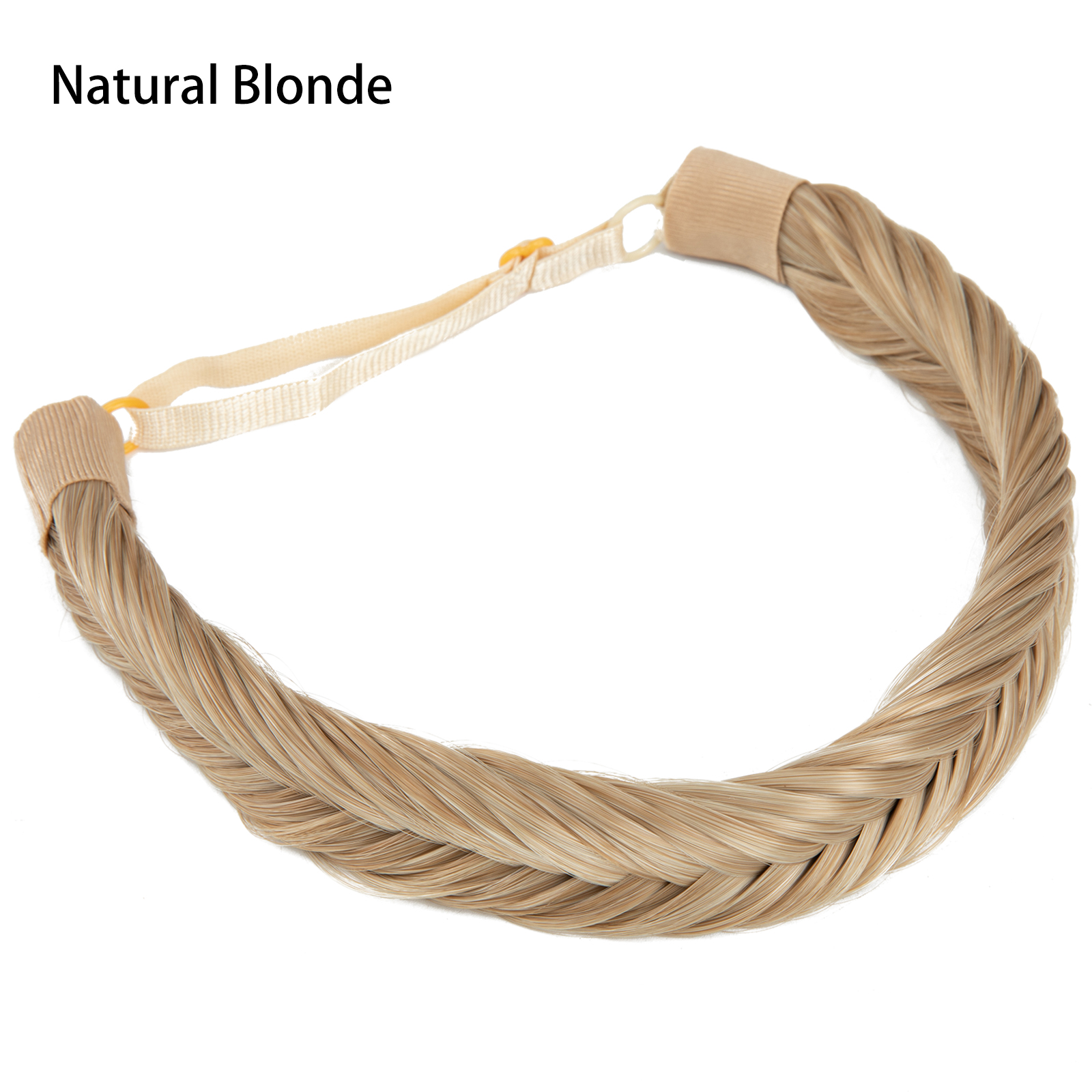 Hair braided headband soft&comfortable versatile fish braid wig