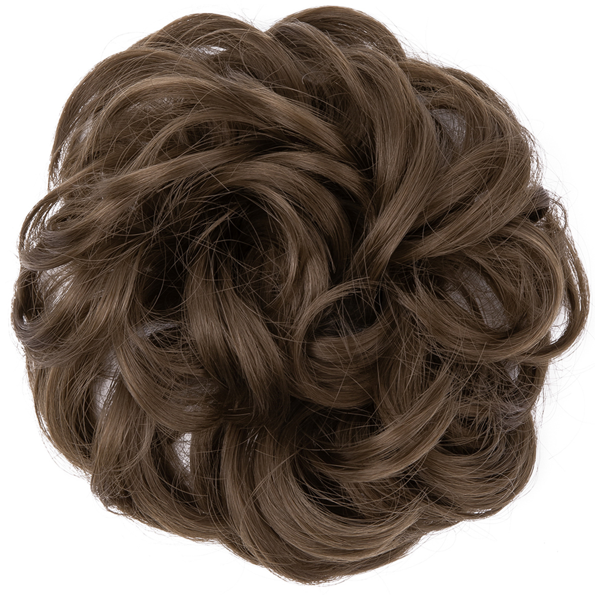 Wig, female headband, elastic, fluffy, natural, curly hair bun hairstyle
