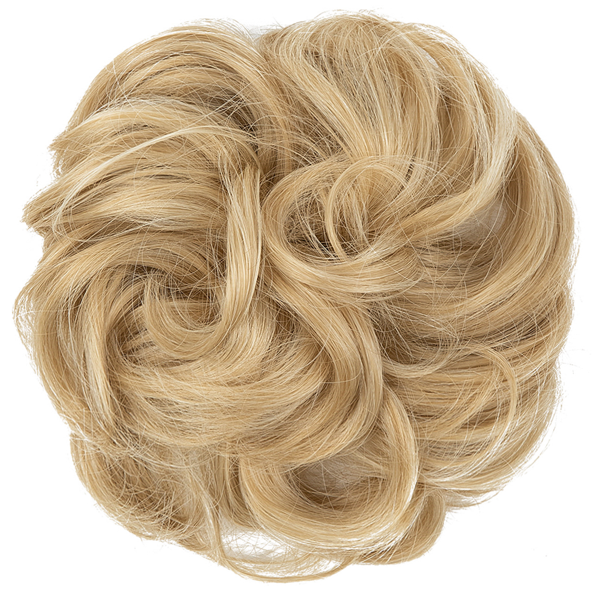 Wig, female headband, elastic, fluffy, natural, curly hair bun hairstyle