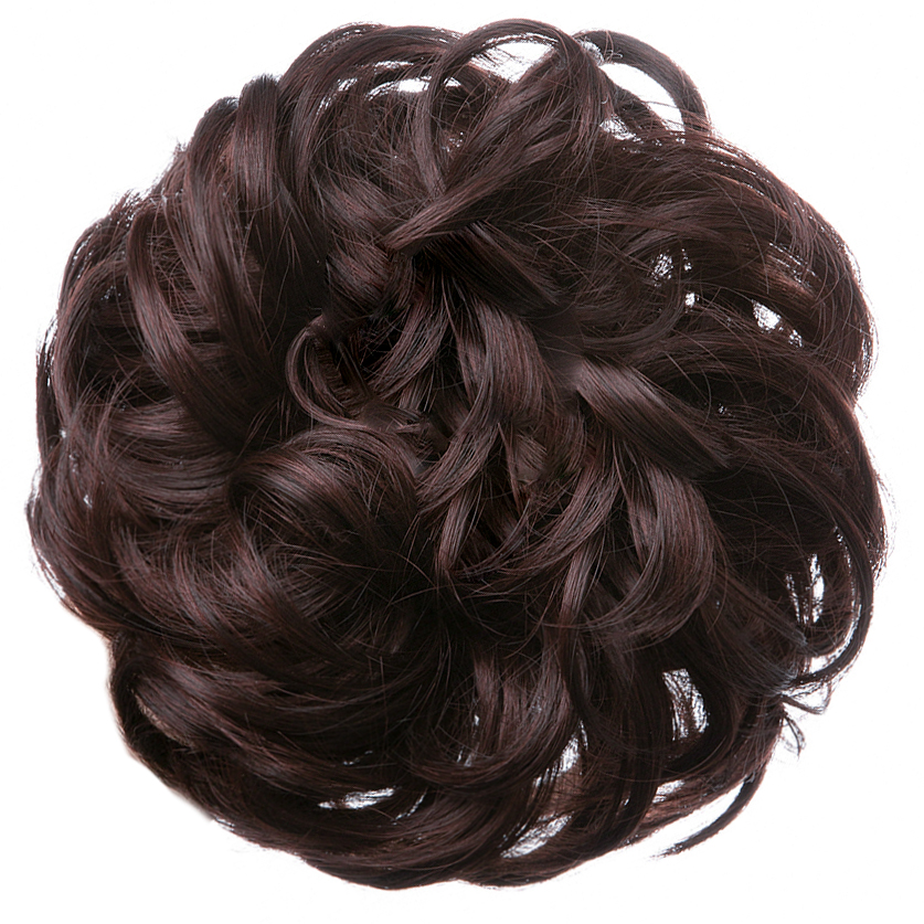 Wig, female headband, elastic, fluffy, natural, curly hair bun hairstyle