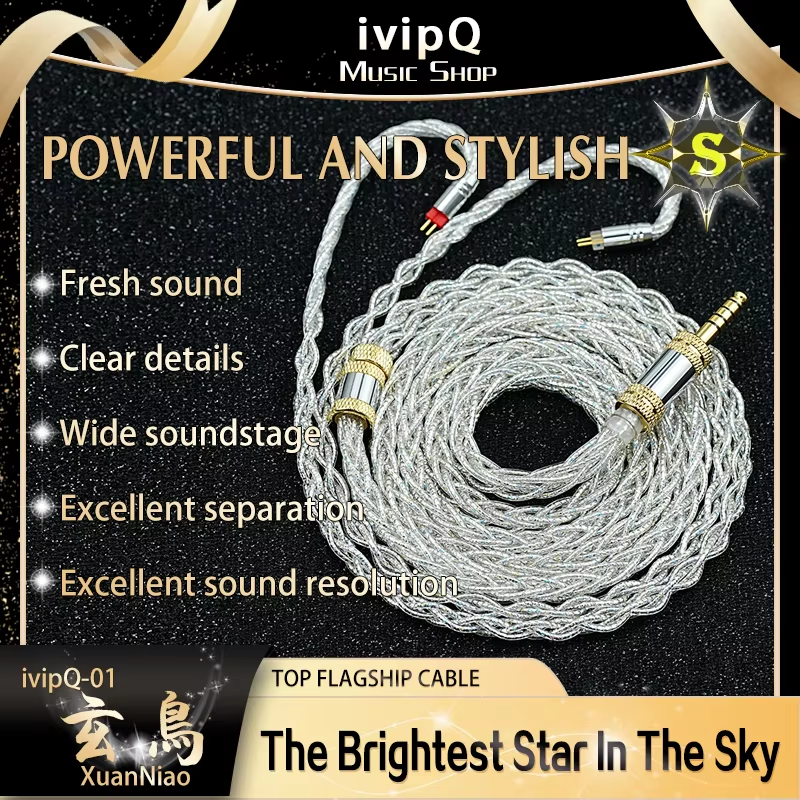 ivipQ-01 DIY Flagship Earphone Upgrade Cable Multi-element Conductor With 3.5mm/2.5mm/4.4mm/MMCX/0.78mm 2Pin/N5005/IE900 For AKG