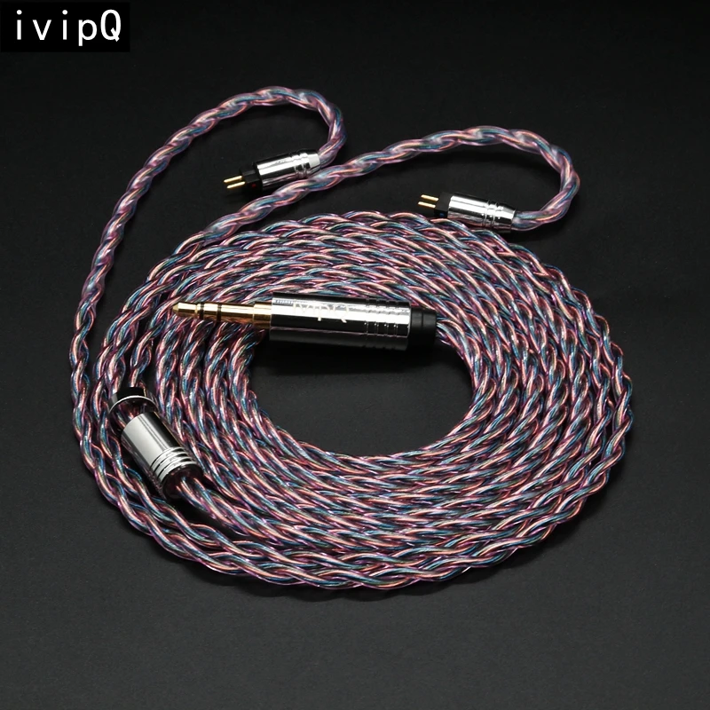 ivipQ-519 4-CoreOxygen Free Copper Earphone Upgrade Cable, For TANGZU FUDU NX7MK4 SE535 UE900S XBA-DB3 Moondrop TANCHJIM