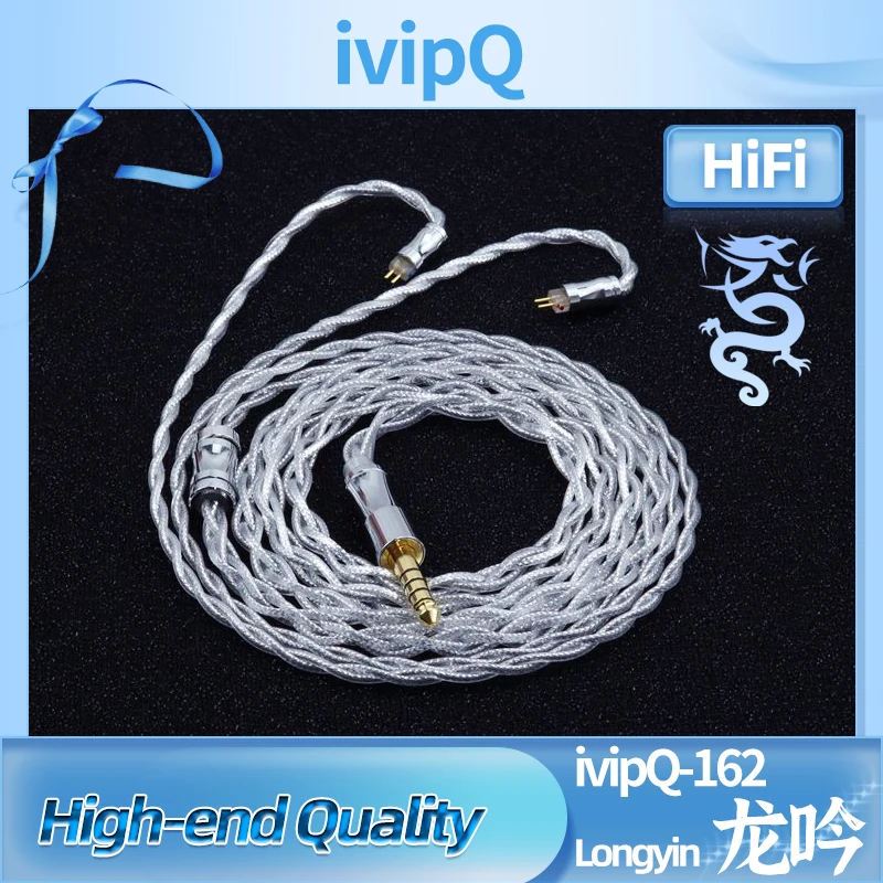 ivipQ-162 4-Core Tin Shielding Layer Oil Immersed OFC Litz HiFi Earphone Cable 2.5/3.5mm/4.4mm 0.78 2PIN MMCX QDC IE900 for Fudu DZ4