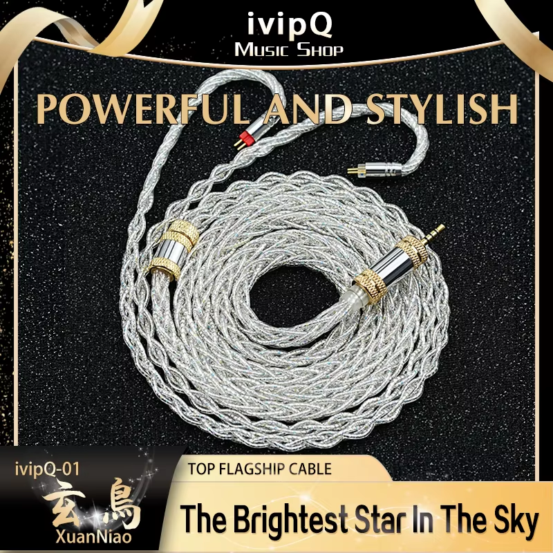ivipQ-01 DIY Flagship Earphone Upgrade Cable Multi-element Conductor With 3.5mm/2.5mm/4.4mm/MMCX/0.78mm 2Pin/N5005/IE900 For AKG