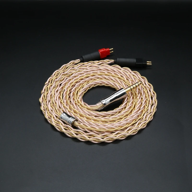ivipQ-319 7N OCC Gold Plating Alloy Copper Graphene Headphone Replace Cable With 3.5/4.4mm For HD650 HD700 HD800 HIFIMAN ANANDA
