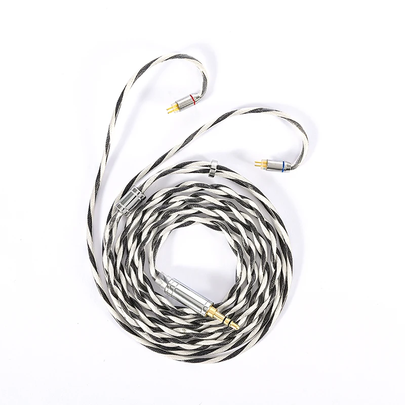 ivipQ-Stars 5N Silver-Plated Coaxial Cable MMCX/2PIN Compatible with ZAX/ZSX/AS12