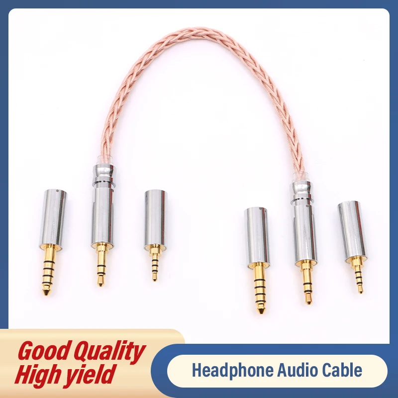 ivipQ-232 Alloy Copper + Graphene (2.5mm+3.5mm+4.4mm) Modular Plug Headphone Extension Cable