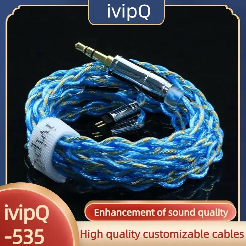 ivipQ-535 4-Core HIFI Earphones Upgrade Cable With 0.78 2PIN/MMCX/QDC/TFZ, Applicable To MOONDROP QKZ AKG
