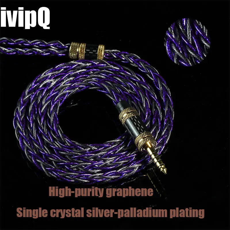 ivipQ-335 IEM Cable HIFI Multi-Conductor Headphone Cable Upgrade Cable with mini XLR/A2DC/2Pin/3.5mm For HD800 HE1000SE LCD-5