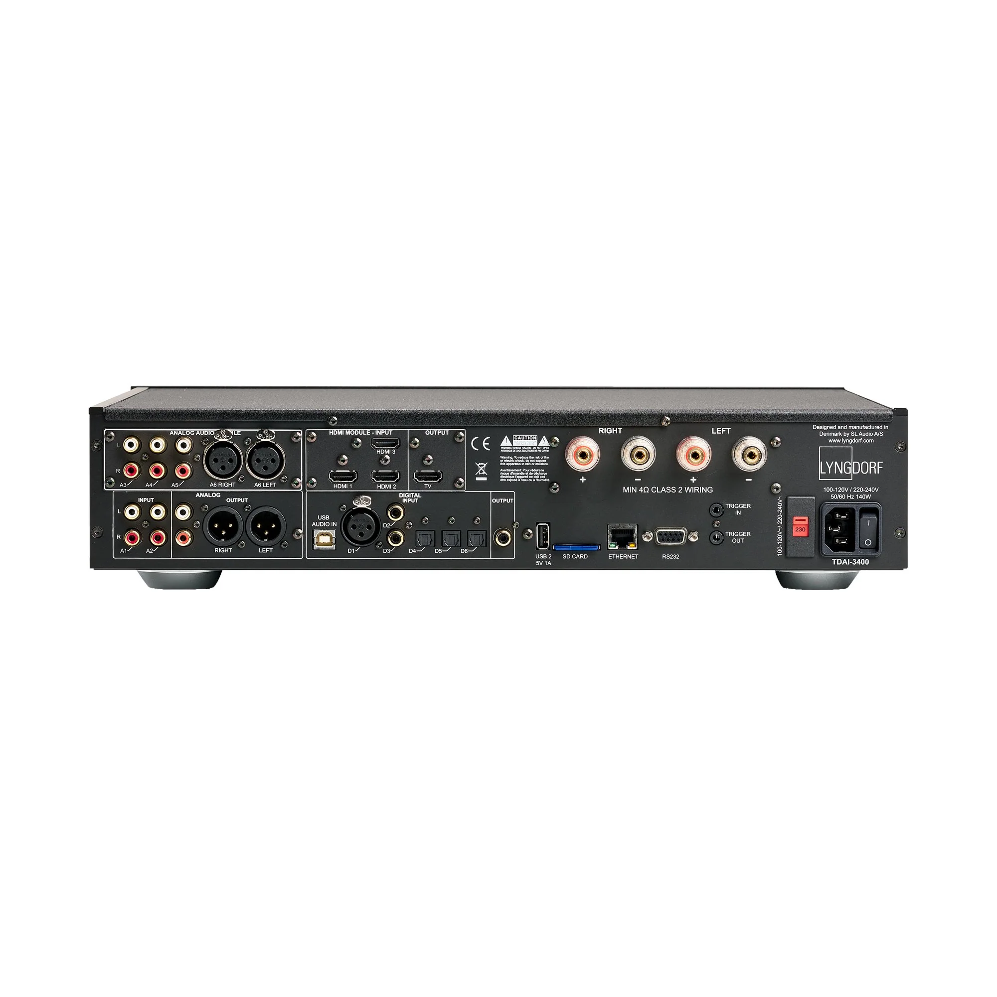 Lyngdorf TDAI-3400 Integrated Amplifier with RoomPerfect - GreshamTech