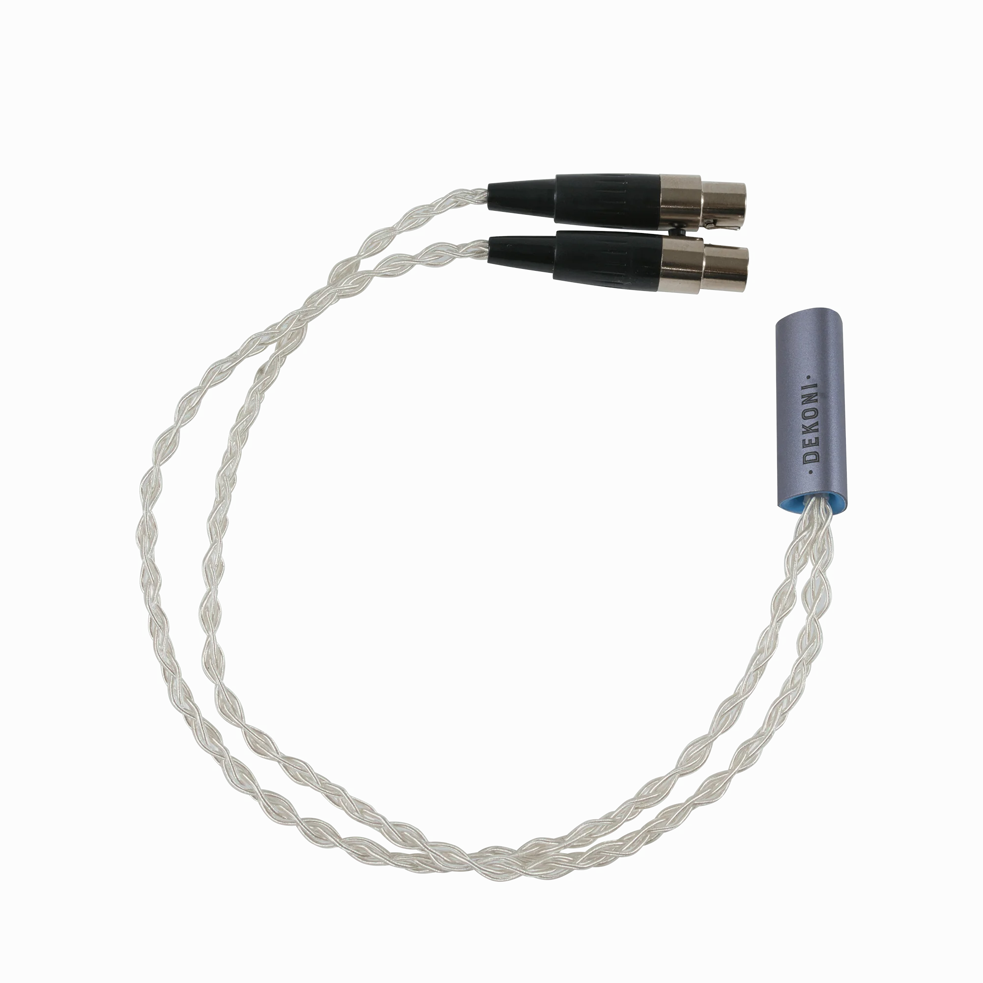 Dekoni Audio Ensemble Postsplit Silver Braided Headphone Connectors - GreshamTech