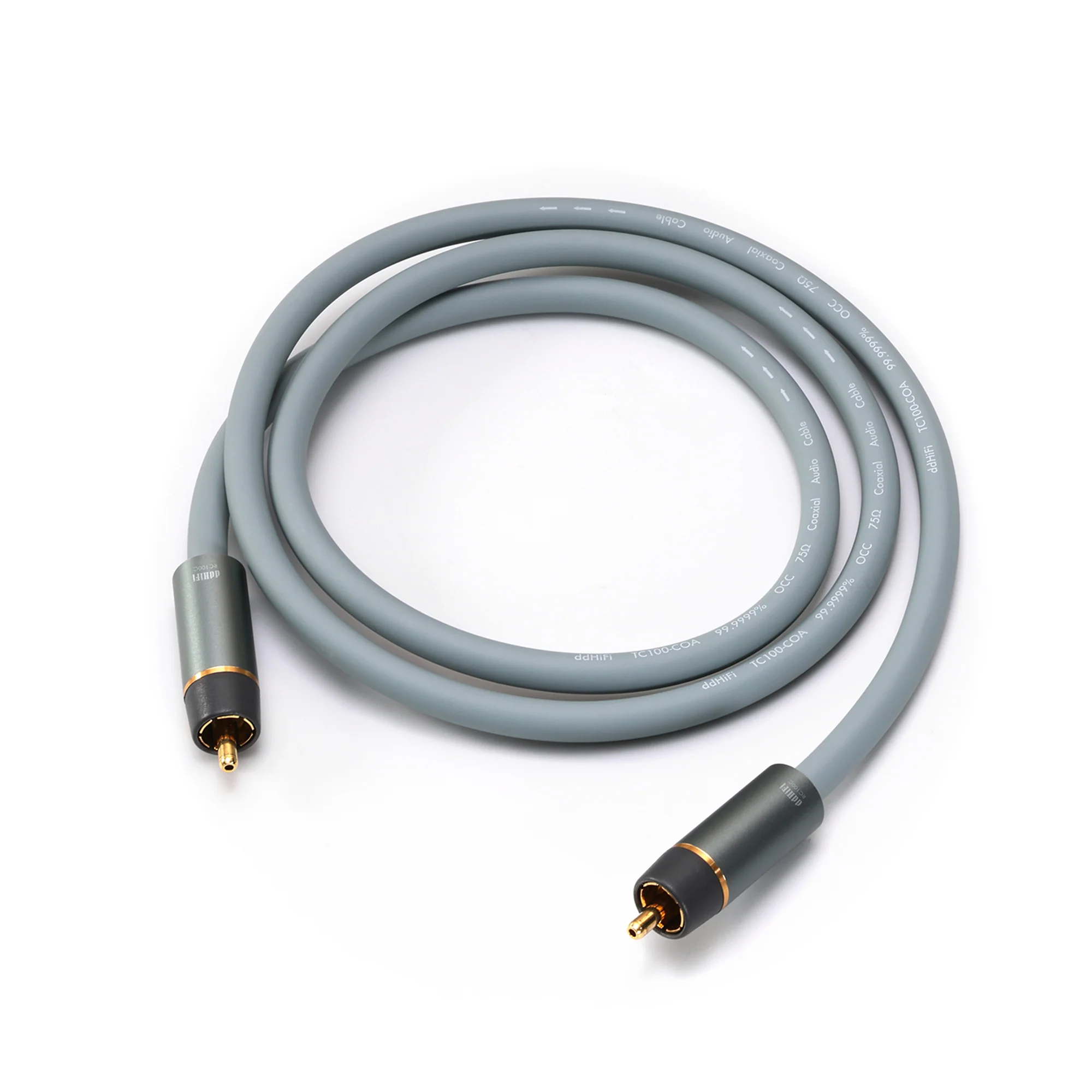 DDHiFi RC100C RCA Plug OCC Copper Coaxial Cable - GreshamTech