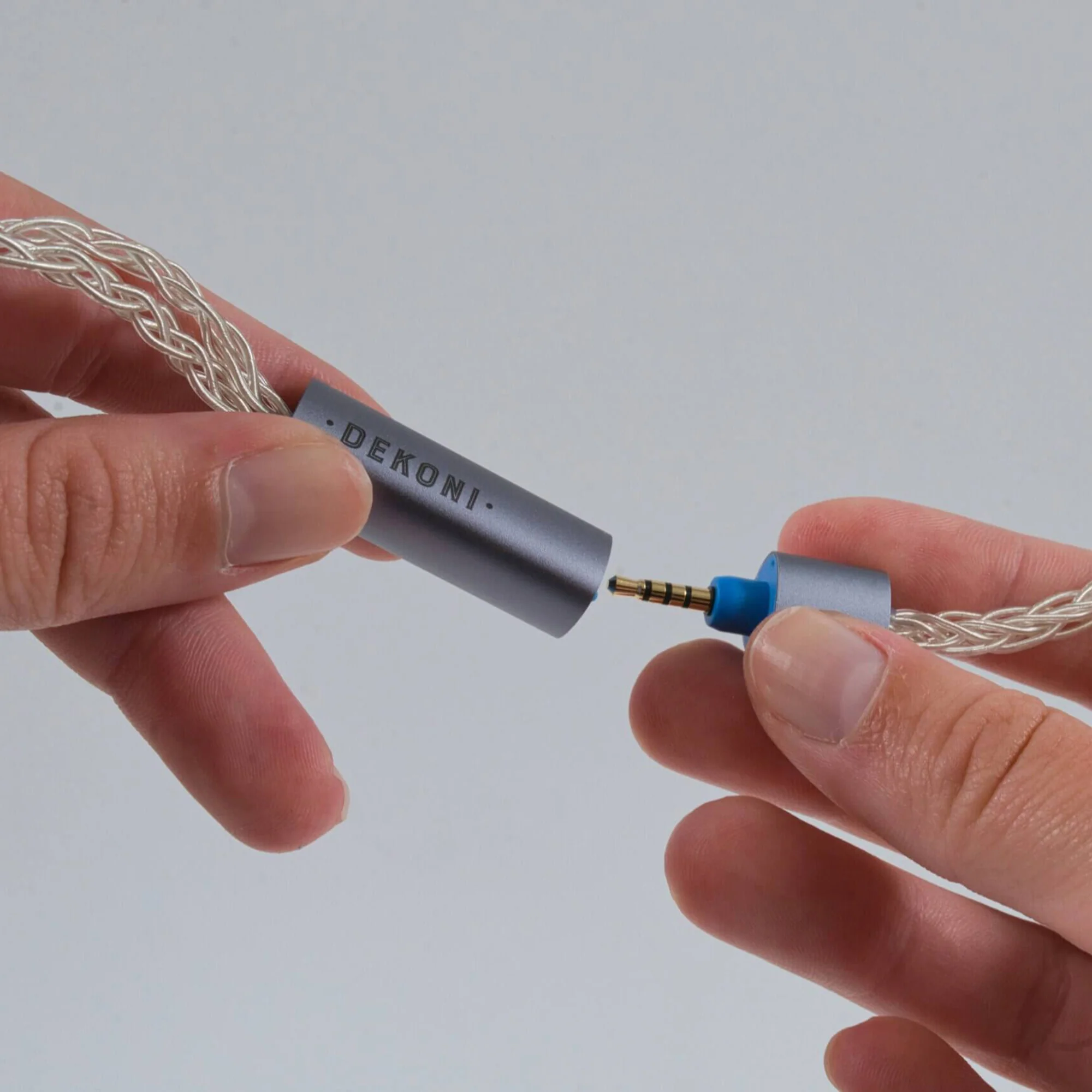 Dekoni Audio Ensemble Presplit Silver Braided Headphone Cable - GreshamTech