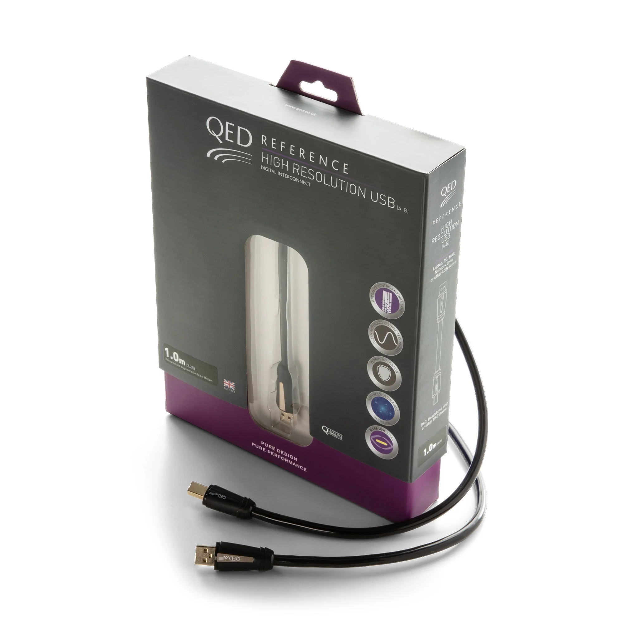 QED Reference Hi-Res USB A-B Cable - GreshamTech