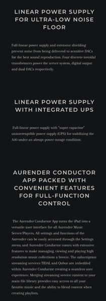 Aurender A30 Flagship Digital Music Player Streamer CD Ripper As New Ex-Demo - GreshamTech