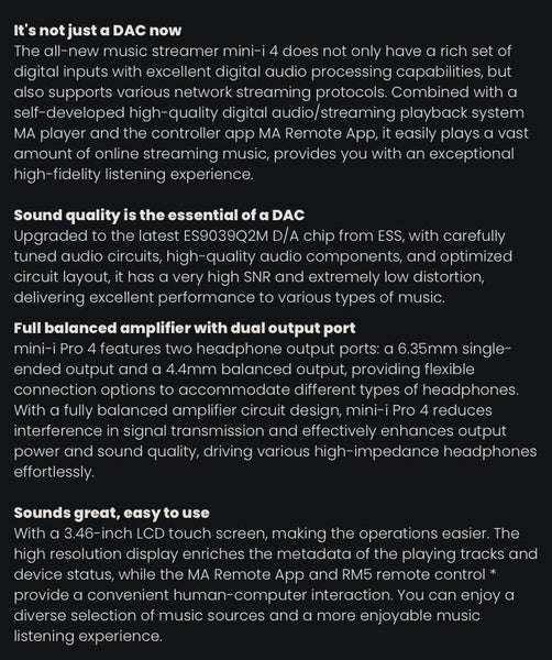 Matrix Audio Element mini-i Pro 4 DAC Music Player high fidelity As new ex-demo - GreshamTech